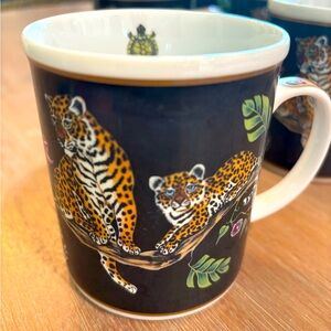 Set of 5 - Lynn Chase Jaguar Jungle coffee mugs